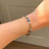 19ctw Oval Cut Multicolor Vintage Button Bracelet