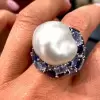 One-of-a-Kind Baroque Pearl Bold Cocktail Ring