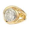 3.8ct Round Cut White Sapphire Split Shank Engagement Ring