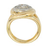 3.8ct Round Cut White Sapphire Split Shank Engagement Ring