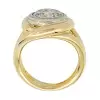 3.8ct Round Cut White Sapphire Split Shank Engagement Ring