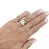 3.8ct Round Cut White Sapphire Split Shank Engagement Ring