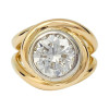 3.8ct Round Cut White Sapphire Split Shank Engagement Ring