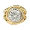 3.8ct Round Cut White Sapphire Split Shank Engagement Ring