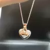 Halo Invisable Set Pink Sapphire Heart Necklace