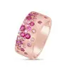 Flush Set Multicolor Sapphire Starry Band Rainbow Ring
