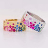 Flush Set Multicolor Sapphire Starry Band Rainbow Ring
