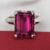 14ct Emerald Cut Ruby Vintage Cocktail Ring