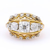 7ctw White Sapphire Two Tone Vintage Dome Ring