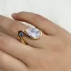 4.2ct Pear Cut Asymmetric Modern Engagement Ring