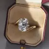 5ct Cushion Cut Modern Style Bypass Engagement Ring