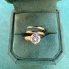 3ct Round Cut Asymmetric Comtemporary Pinky Ring