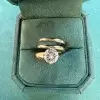 3ct Round Cut Asymmetric Comtemporary Pinky Ring