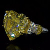 9.4ct Heart Cut Yellow Sapphire Engagement Ring