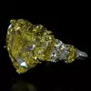 9.4ct Heart Cut Yellow Sapphire Engagement Ring