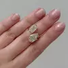 8ctw Emerald and Pear Cut Toi Et Moi Engagement Ring