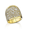3ctw White Sapphire Paved Saddle Cocktail Ring