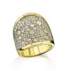 3ctw White Sapphire Paved Saddle Cocktail Ring