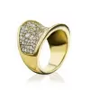 3ctw White Sapphire Paved Saddle Cocktail Ring
