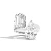 8ctw Emerald and Pear Cut Toi Et Moi Engagement Ring