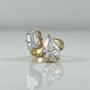 8ctw Emerald and Pear Cut Toi Et Moi Engagement Ring