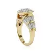 3.8ct Bezel Set Round Cut Art-deco Engagement Ring