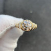 3.8ct Bezel Set Round Cut Art-deco Engagement Ring