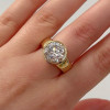 5ct Round Cut Simple Classic Wide Engagement Ring