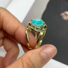 5.8ct Oval Cut Green Blue Paraiba Engagement Ring