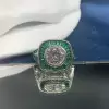 2ct Round Cut Halo Emerald Vintage Engagement Ring