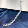 22ctw Pear Cut White Sapphire Tennis Bracelet