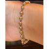 4ctw White Sapphire Georgian Art Deco Ball Chain Bracelet