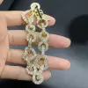 28ctw White Sapphire Paved Infinity Heart Statement Bracelet