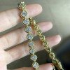 15ctw White Sapphire Pillow Bezel Set Tennis Bracelet