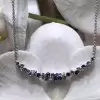 Cluster Flower Bar Pendant Necklace