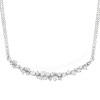 Cluster Flower Bar Pendant Necklace