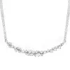 Cluster Flower Bar Pendant Necklace