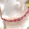 Cluster Flower Bar Pendant Necklace