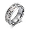 1.25ct Round Cut White Sapphire Eternity Band for Men