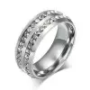 1.25ct Round Cut White Sapphire Eternity Band for Men