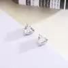 Heart Cut White Sapphire Stud Earrings