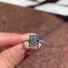 3.5ct Radiant Cut White Sapphire Engagement Ring