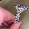 12ct Pear Cut White Sapphire Engagement Ring