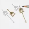 Asymmetrical Earrings Building Series Arab Night
