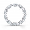 Oval cut White Sapphire Dainty Eternity Ring