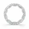 Oval cut White Sapphire Dainty Eternity Ring
