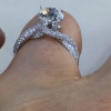 1.5ct Round Cut White Sapphire Twist Engagement Ring