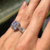 Handmade 2.0 CT Round Cut Halo Design Engagement Ring