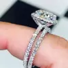 Handmade Stunning Set Featuring 3.0CT Round Engagement Ring