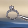 Handmade 6-Prong 1.0CT Round Cut Engagement Ring